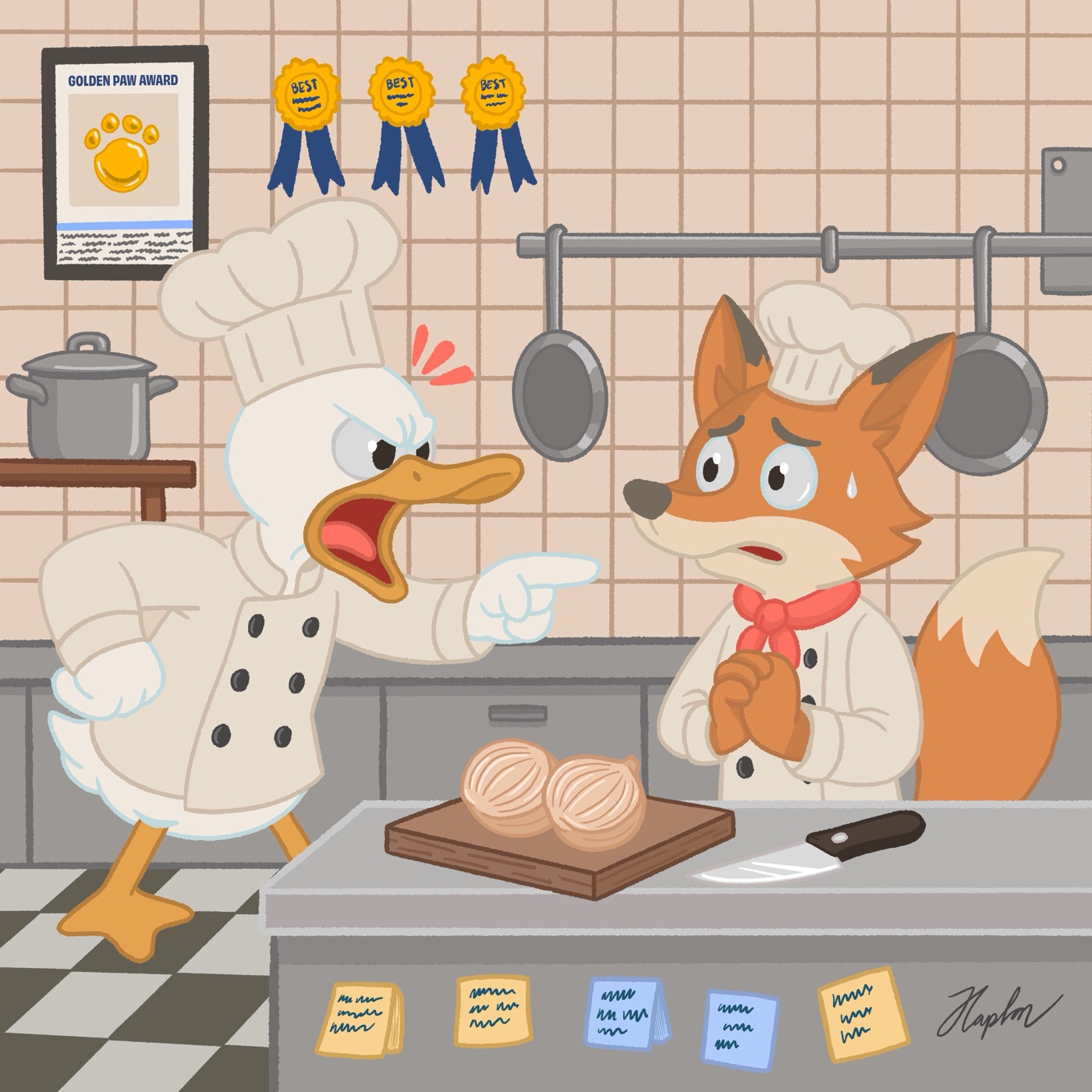 Illustration for Pierre and Justin… A Vegan Tale